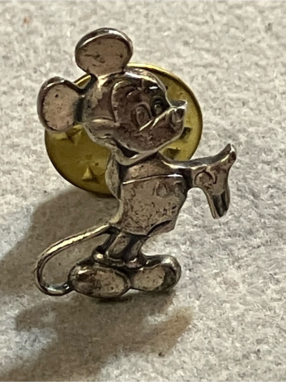 Vintage Walt Disney Productions Sterling Silver Mickey Mouse Pin Rare Find
